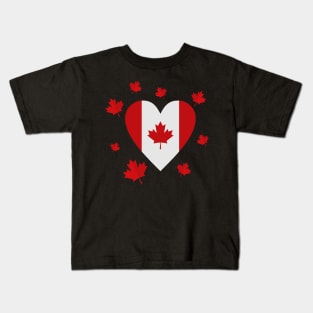 Canada love flag Kids T-Shirt